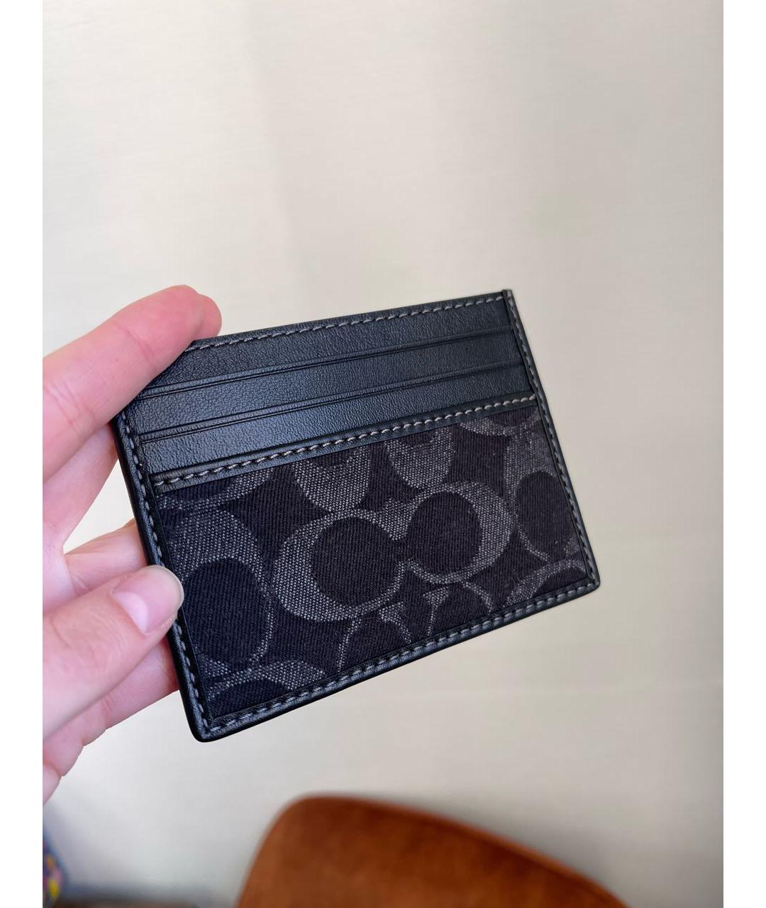 COACH Черный кожаный кардхолдер, фото 2