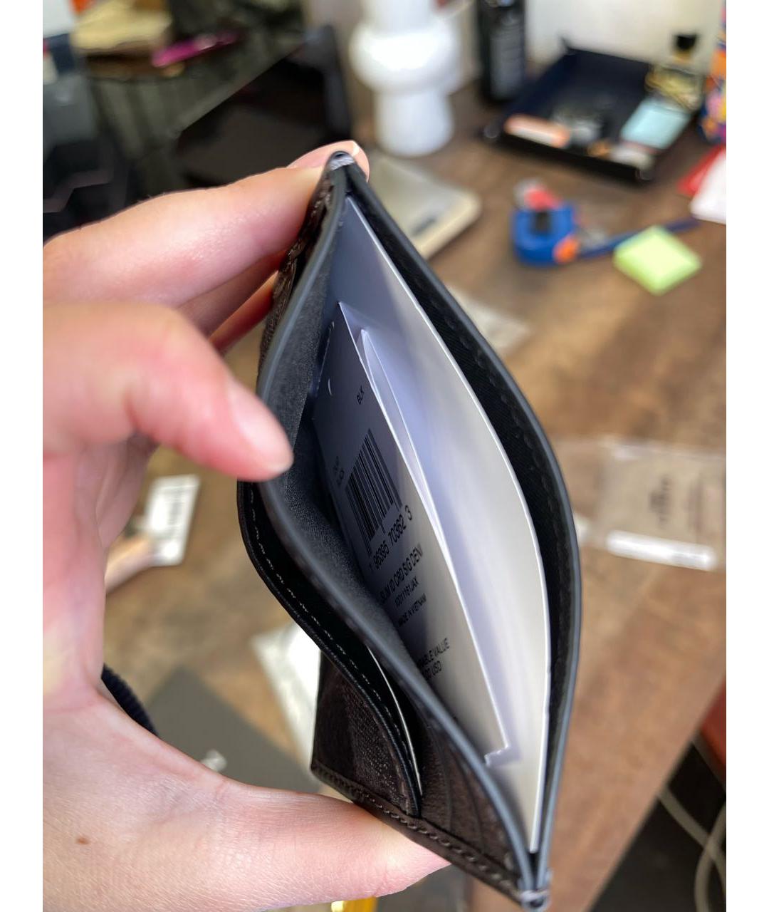 COACH Черный кожаный кардхолдер, фото 3