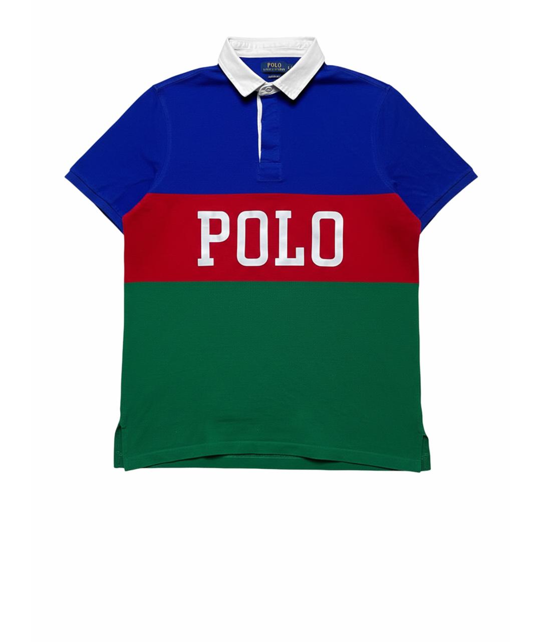 POLO RALPH LAUREN Мульти хлопковое поло с коротким рукавом, фото 1