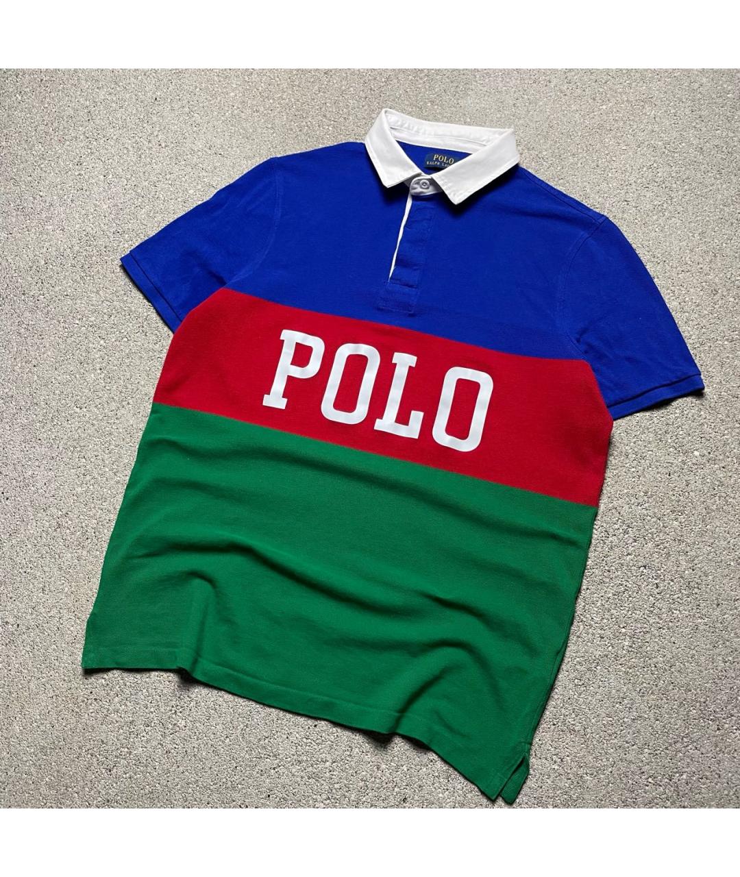 POLO RALPH LAUREN Мульти хлопковое поло с коротким рукавом, фото 3