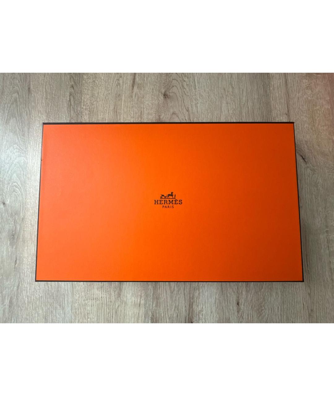 HERMES Серый кашемировый шарф, фото 4