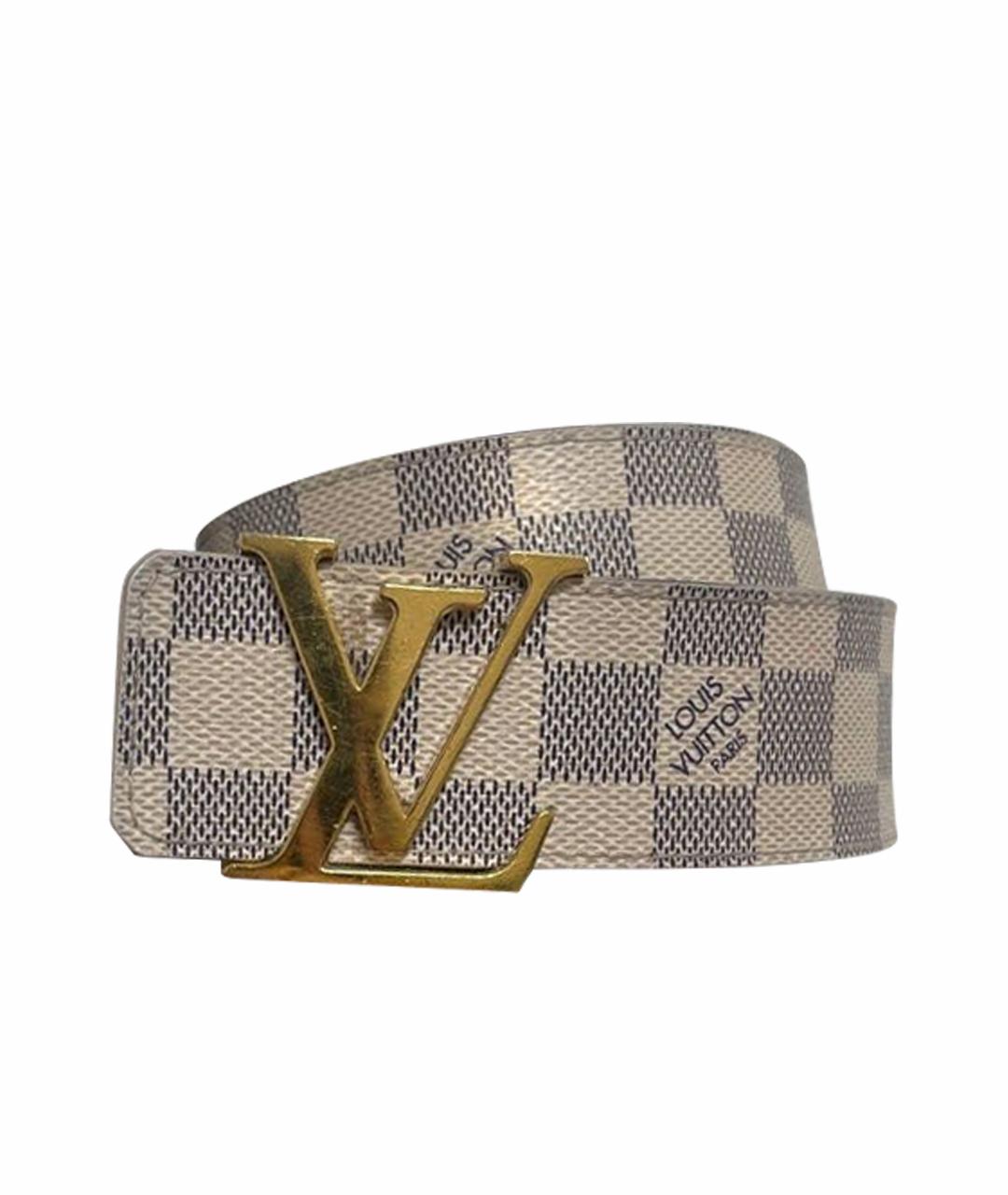 LOUIS VUITTON Белый кожаный ремень, фото 1