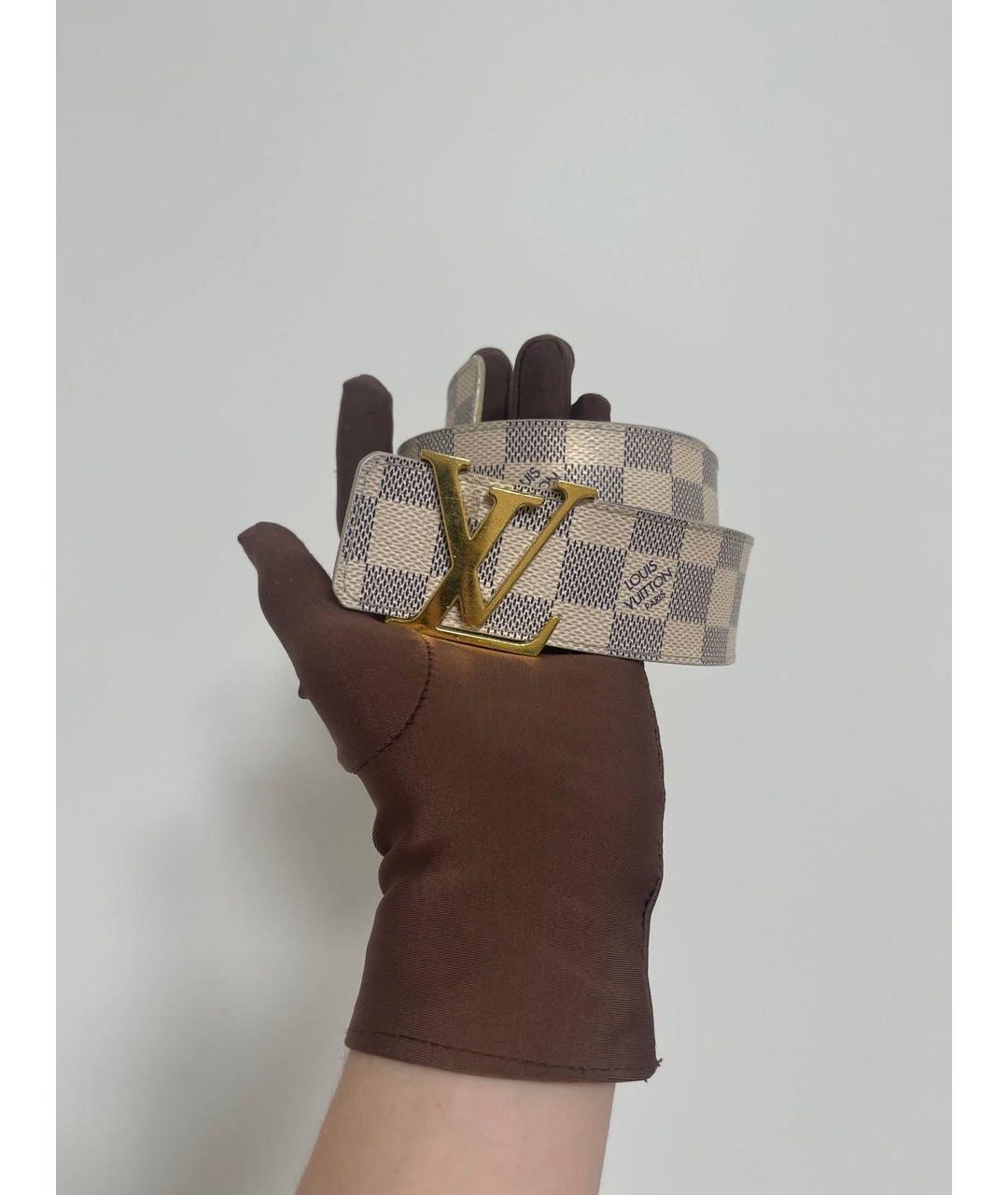 LOUIS VUITTON Белый кожаный ремень, фото 6