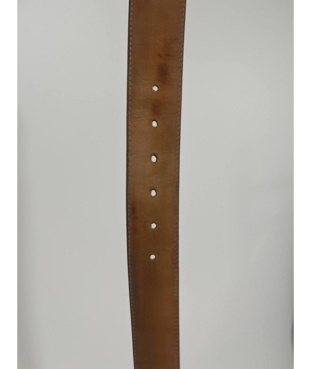 LOUIS VUITTON Белый кожаный ремень, фото 4