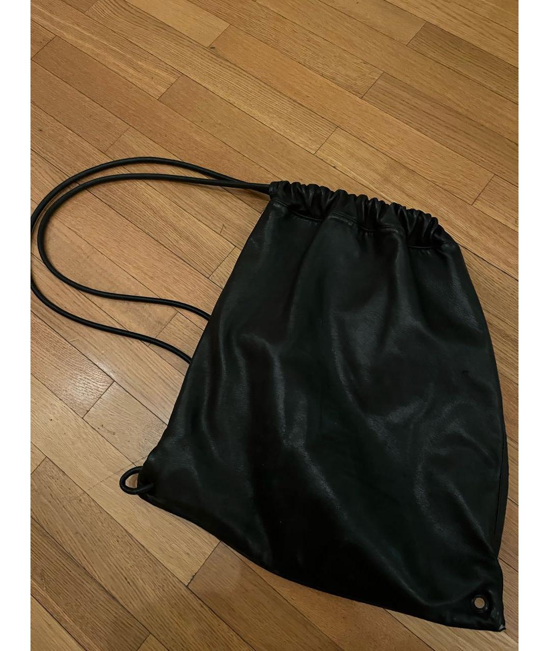SAINT LAURENT Черный кожаный рюкзак, фото 3