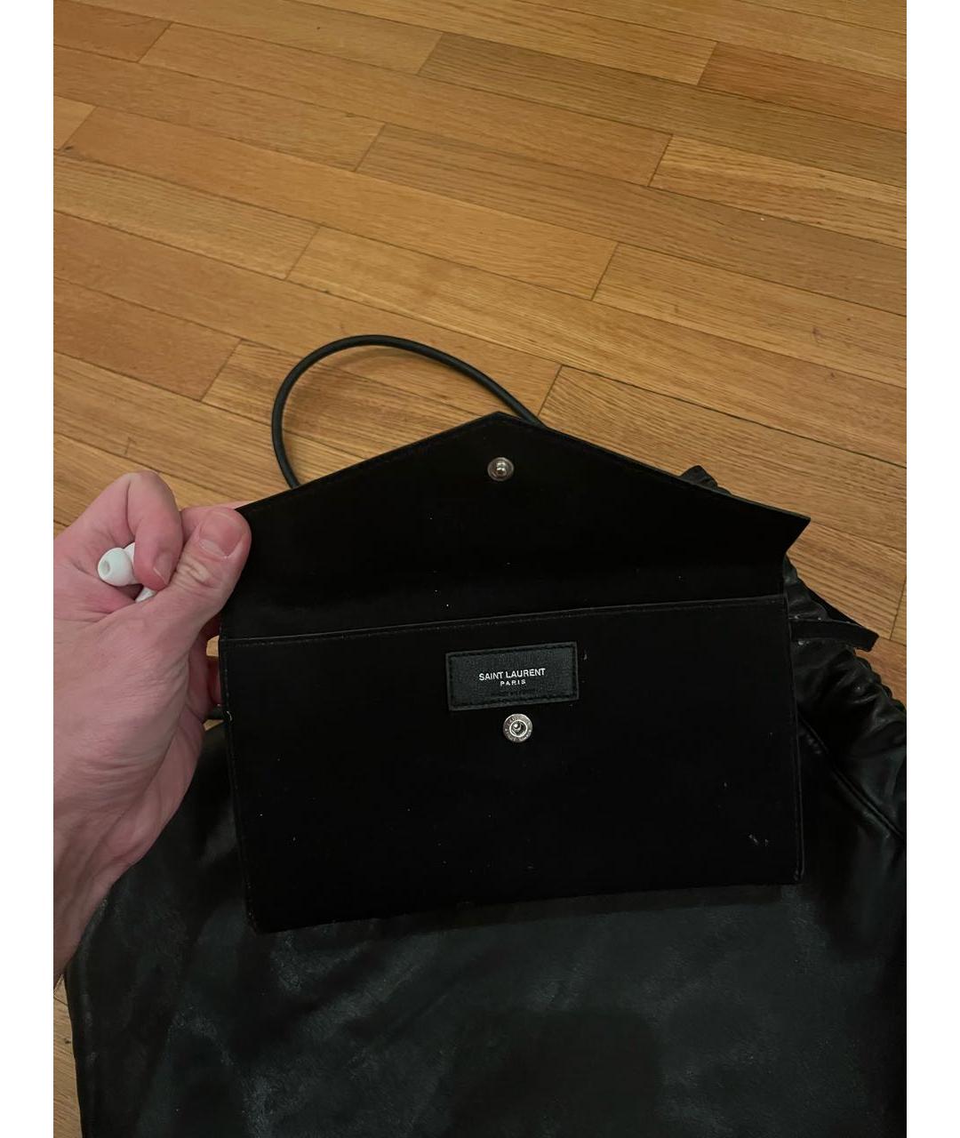 SAINT LAURENT Черный кожаный рюкзак, фото 4