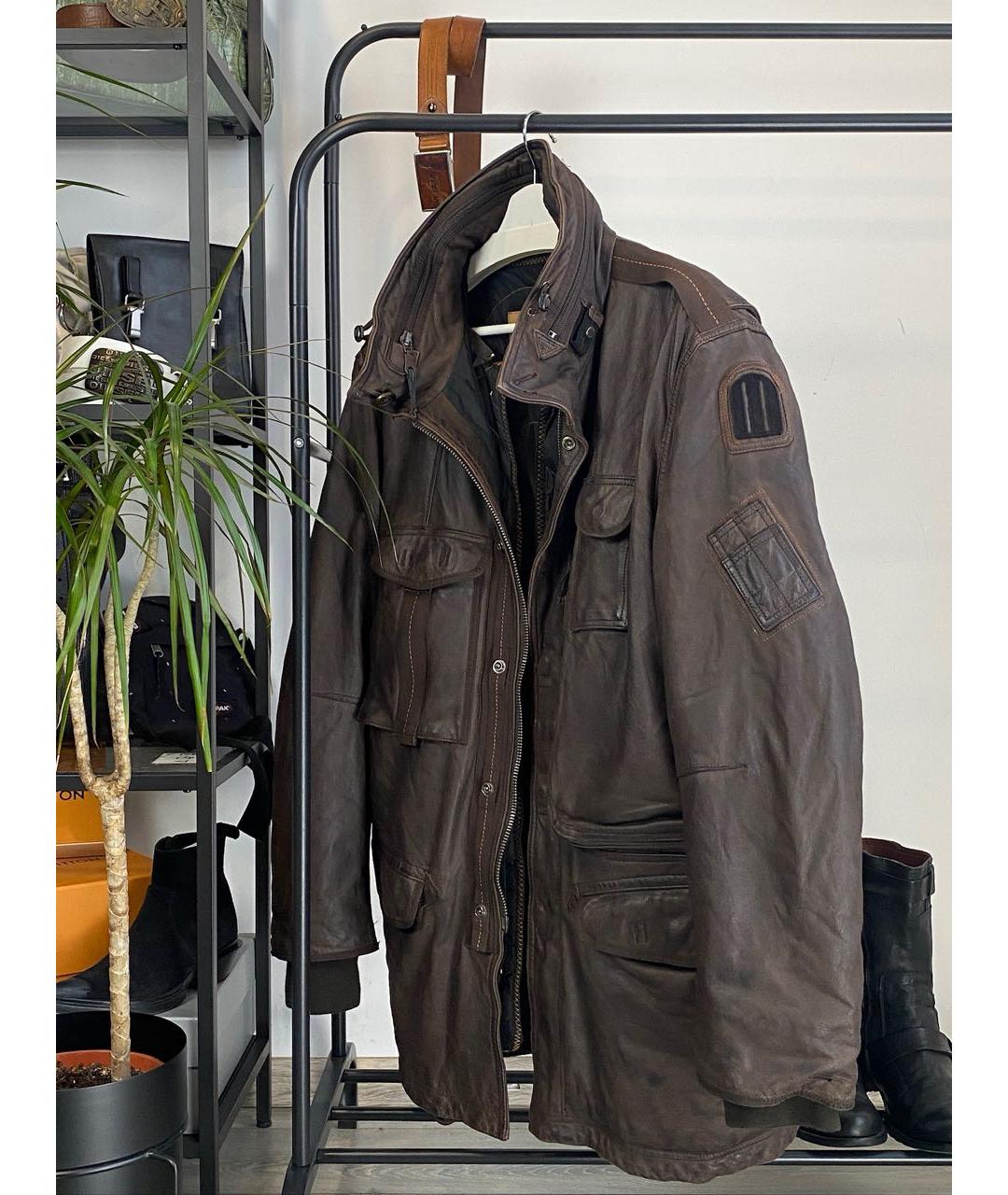 PARAJUMPERS Коричневая кожаная парка, фото 7