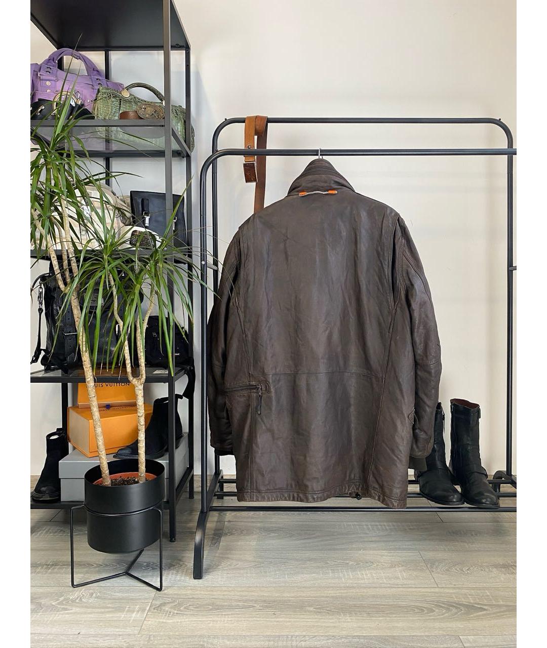 PARAJUMPERS Коричневая кожаная парка, фото 8