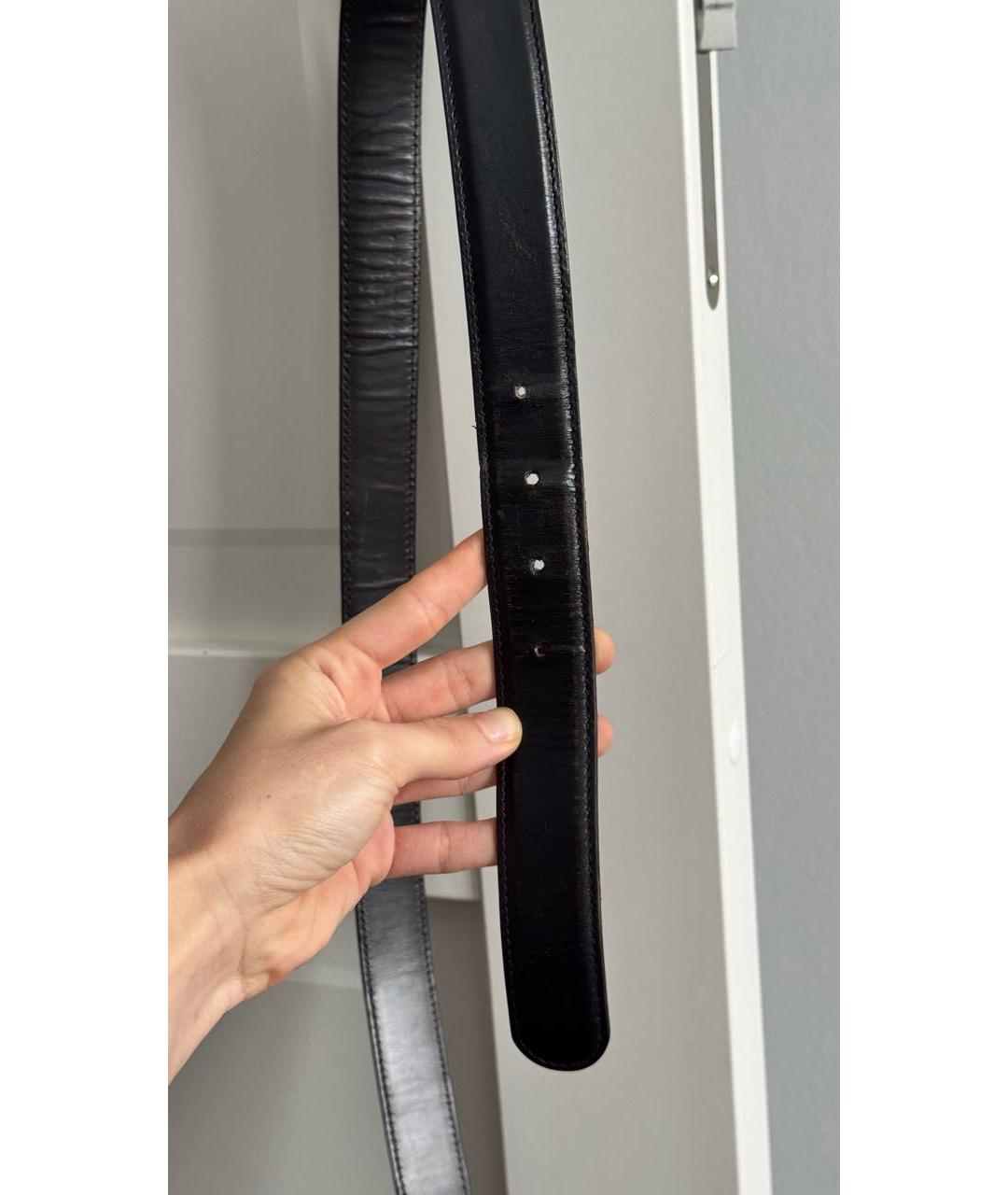 GUCCI Черный кожаный ремень, фото 5