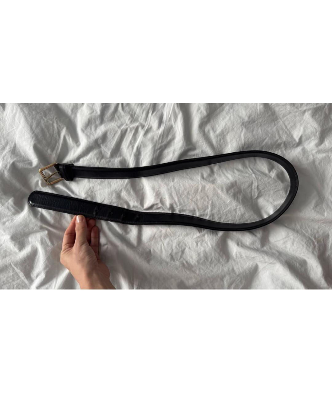 GUCCI Черный кожаный ремень, фото 4