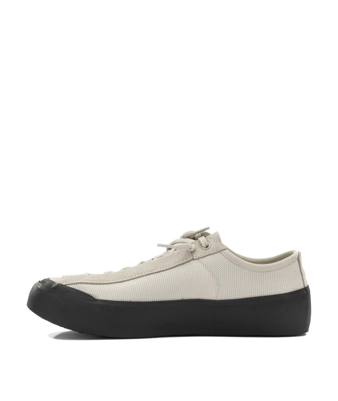 STONE ISLAND Бежевые текстильные низкие кроссовки / кеды, фото 3