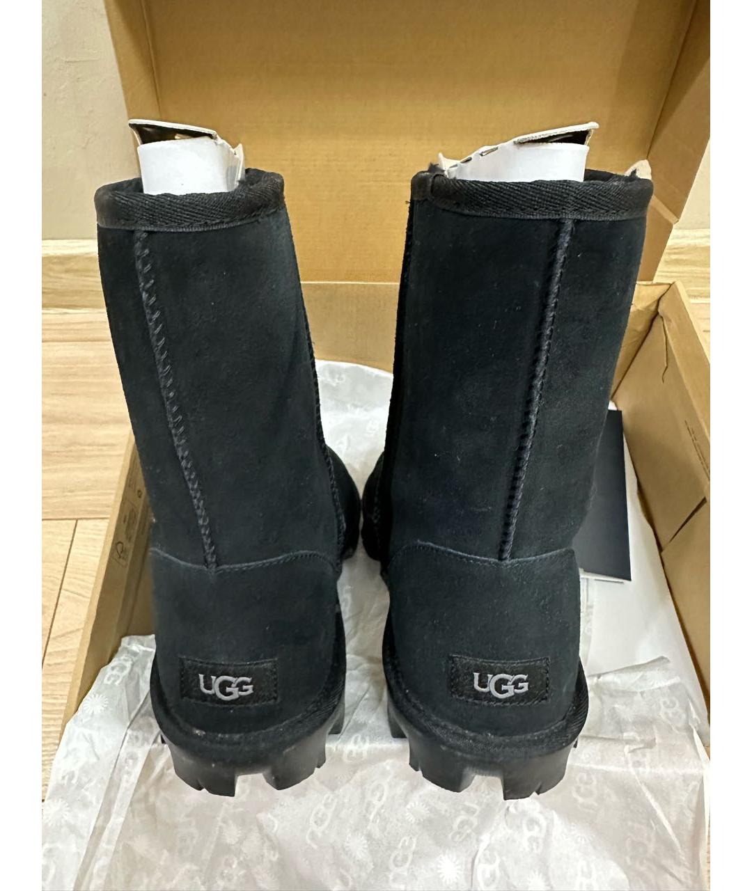 UGG AUSTRALIA Черные замшевые ботинки, фото 4