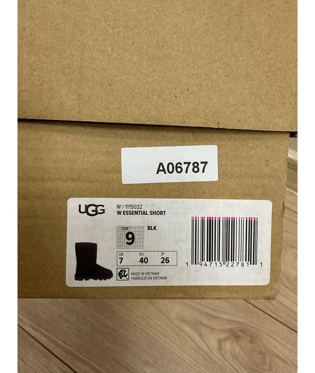 UGG AUSTRALIA Черные замшевые ботинки, фото 5