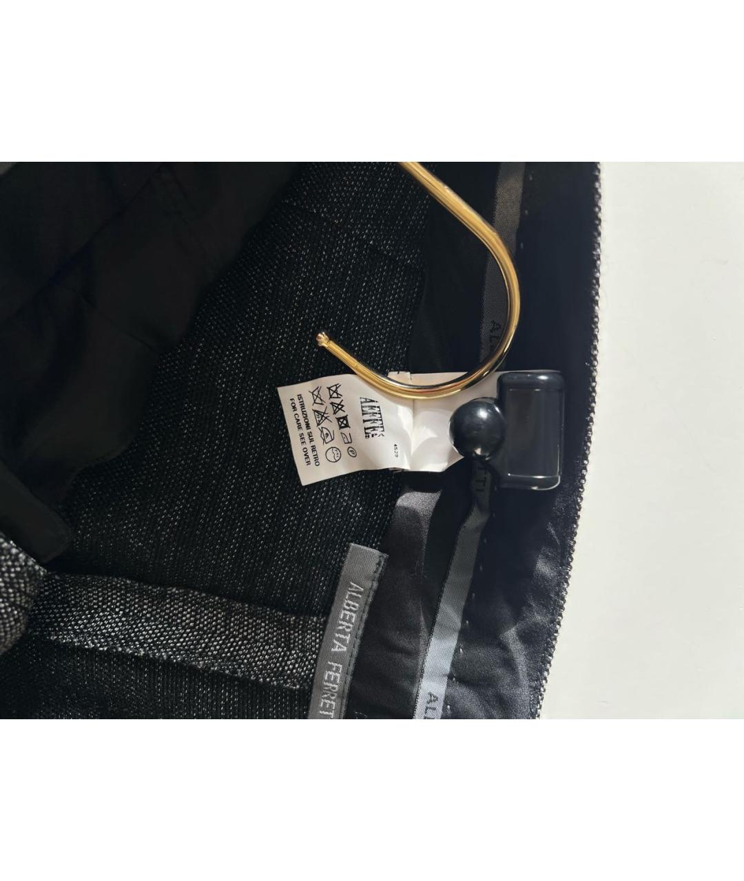 ALBERTA FERRETTI Антрацитовые брюки широкие, фото 3