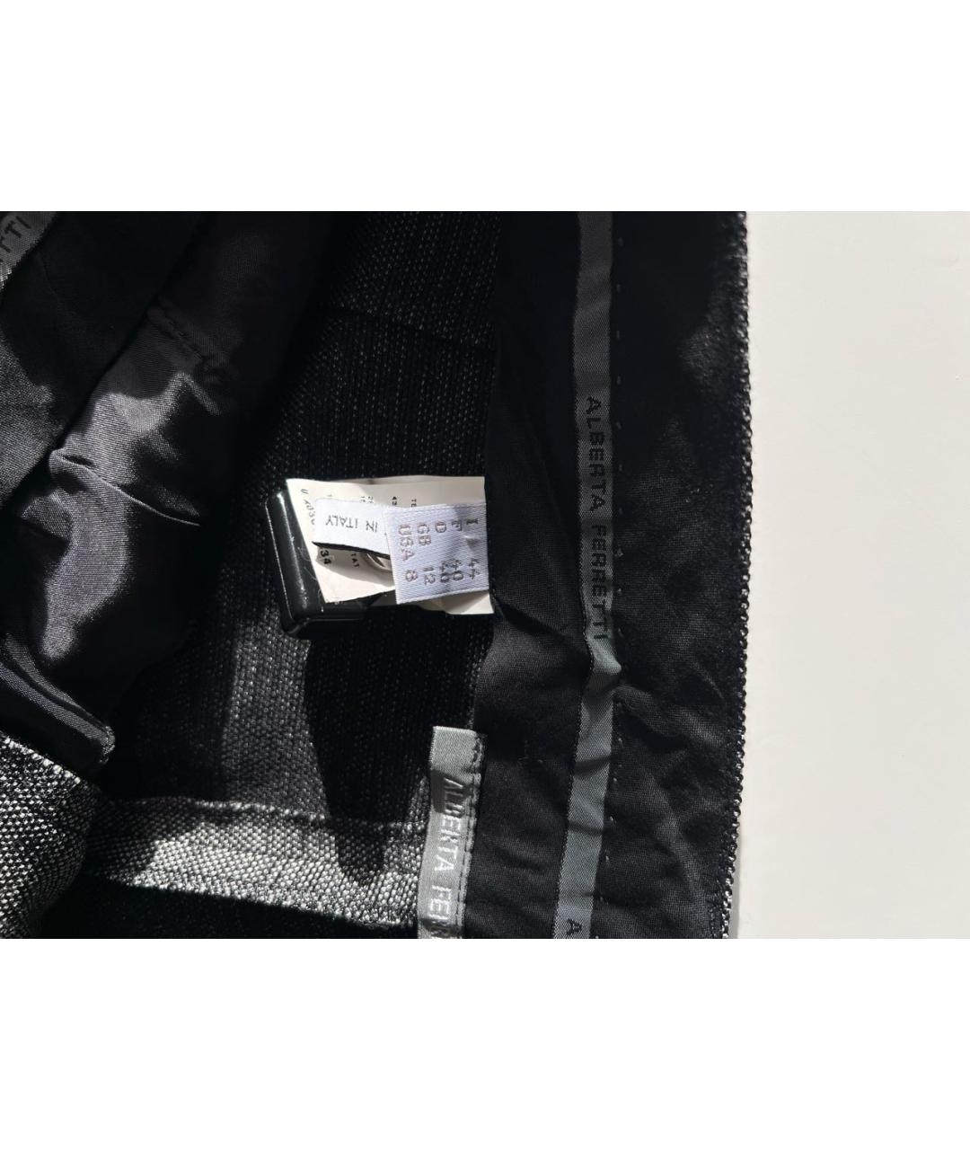 ALBERTA FERRETTI Антрацитовые брюки широкие, фото 5