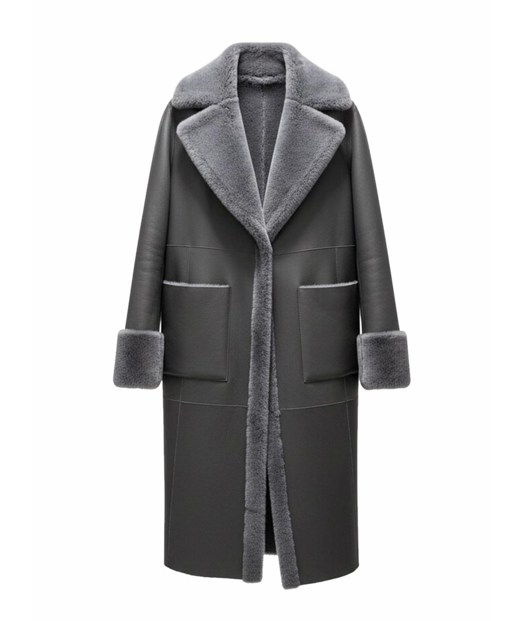 BLANCHA Серая дубленка, фото 1