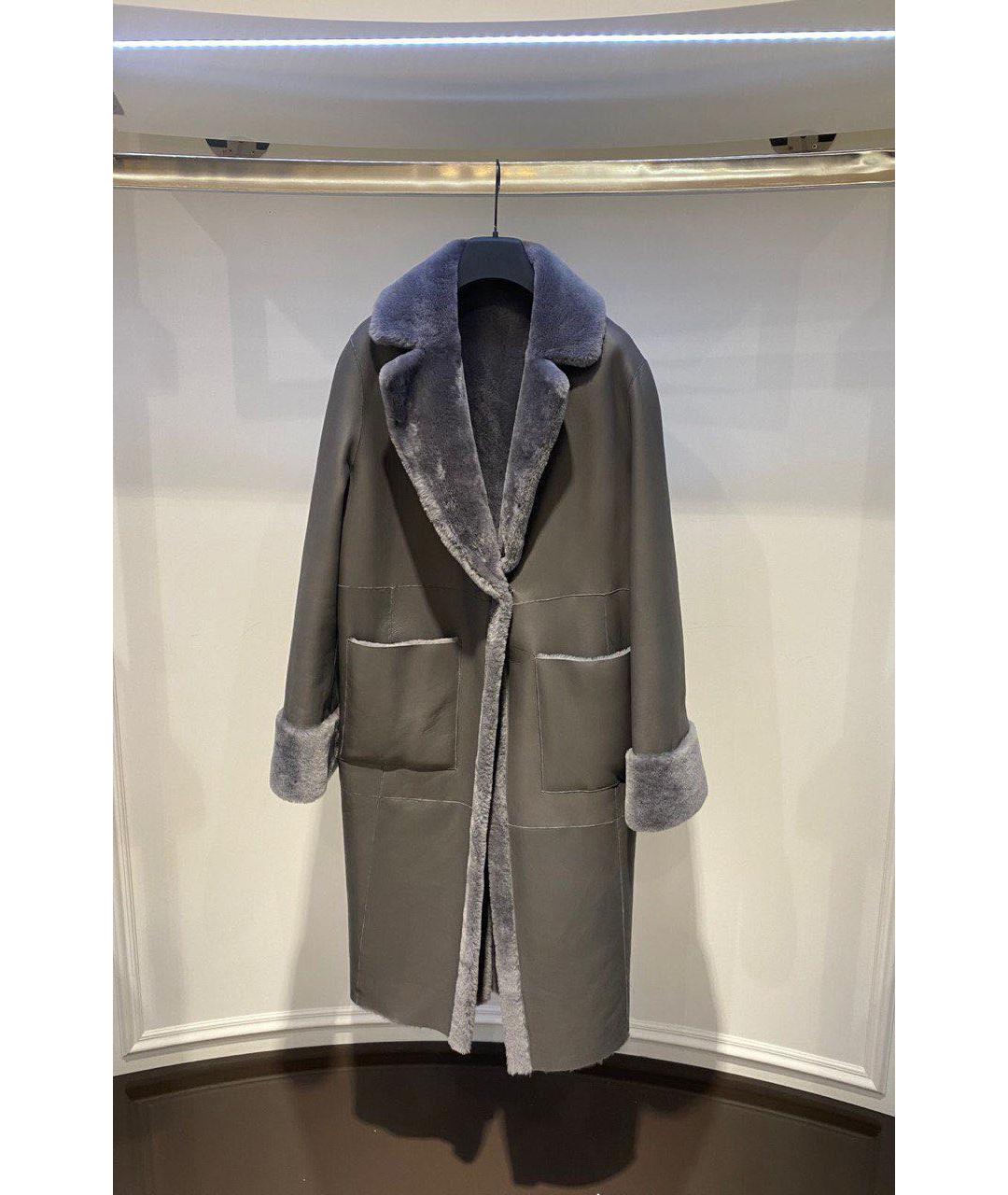 BLANCHA Серая дубленка, фото 3