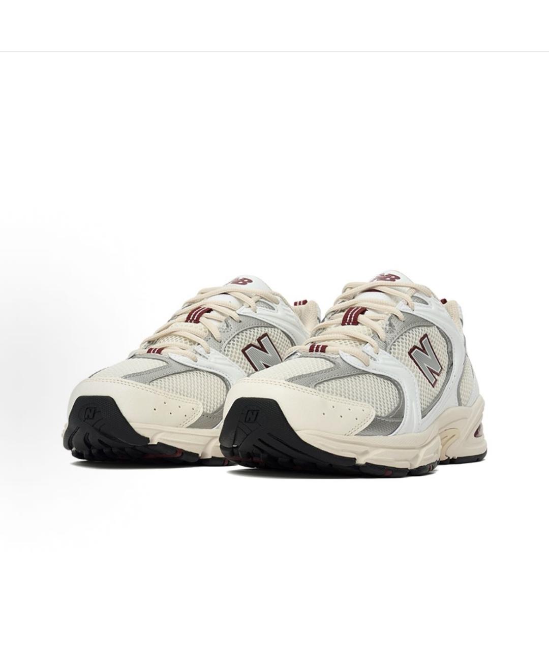 NEW BALANCE Бежевые текстильные низкие кроссовки / кеды, фото 2