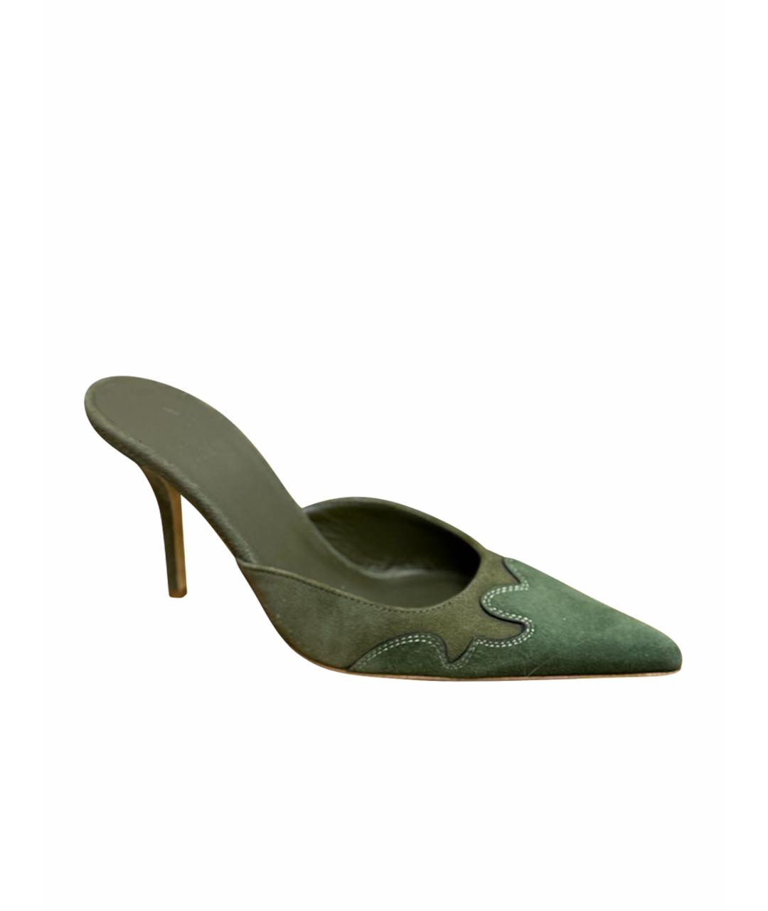 GIABORGHINI Хаки замшевые мюли, фото 1