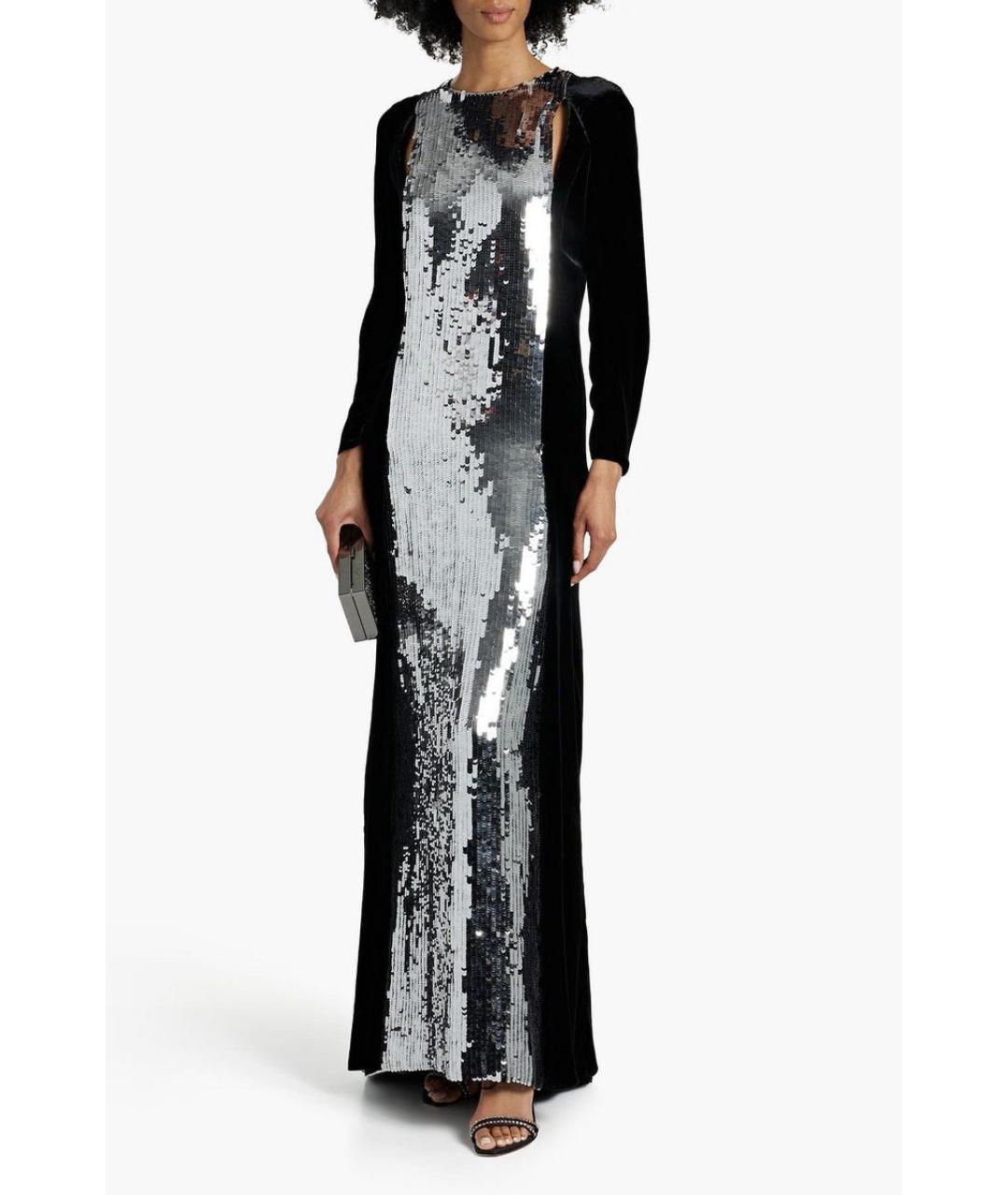 VALENTINO Черное вискозное вечернее платье, фото 3