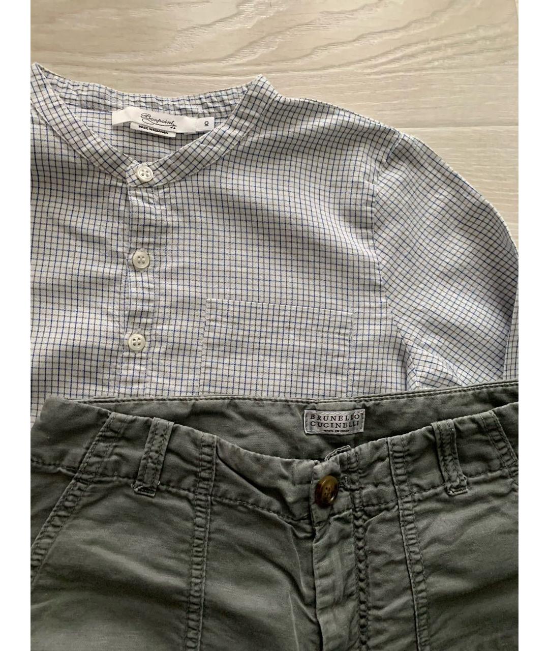 BRUNELLO CUCINELLI Хаки хлопковый комплект, фото 3