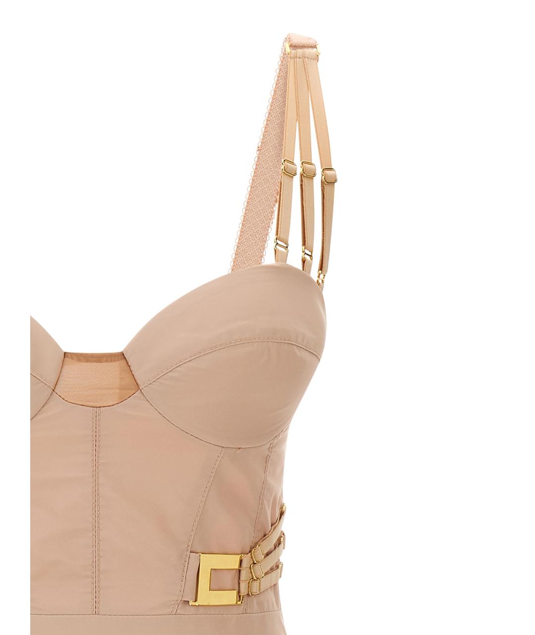 ELISABETTA FRANCHI Розовое полиэстеровое платье, фото 3