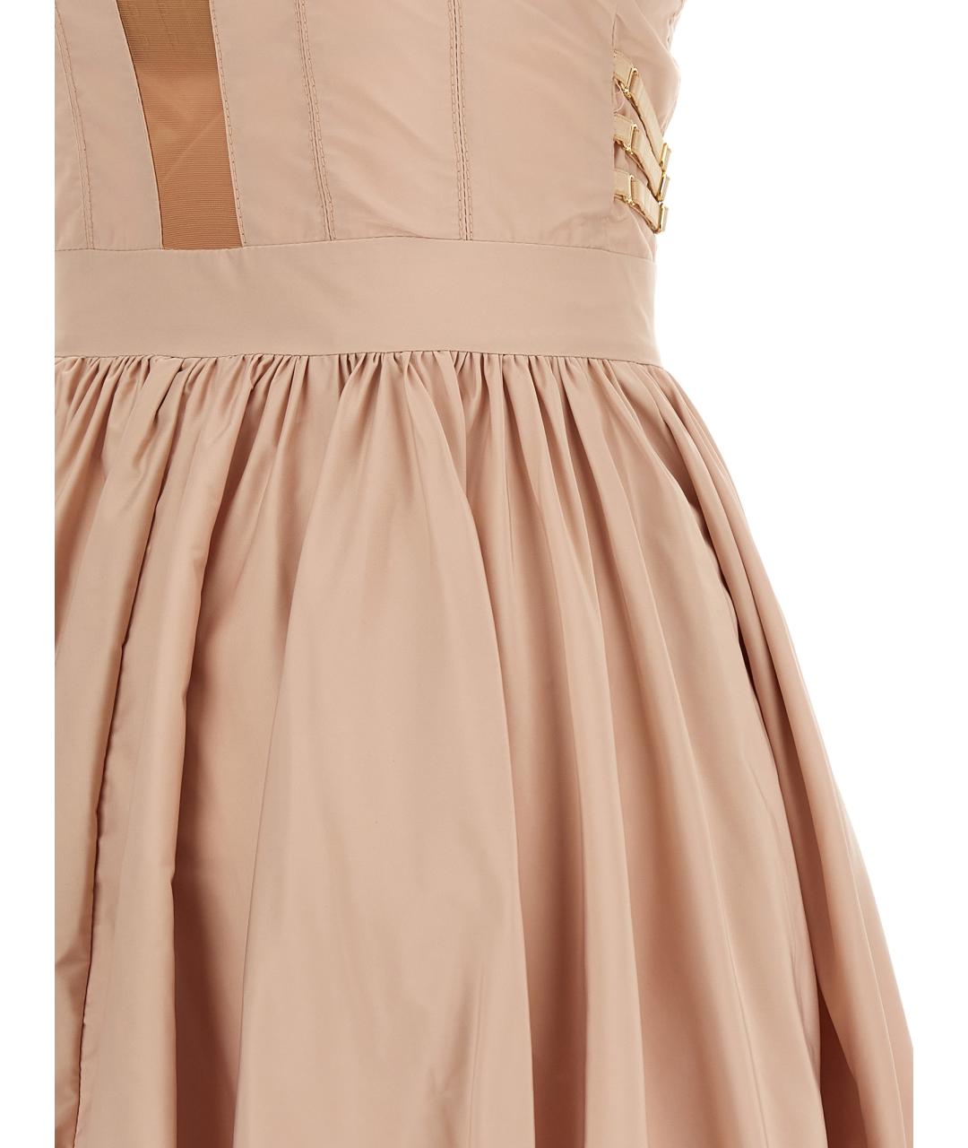 ELISABETTA FRANCHI Розовое полиэстеровое платье, фото 4