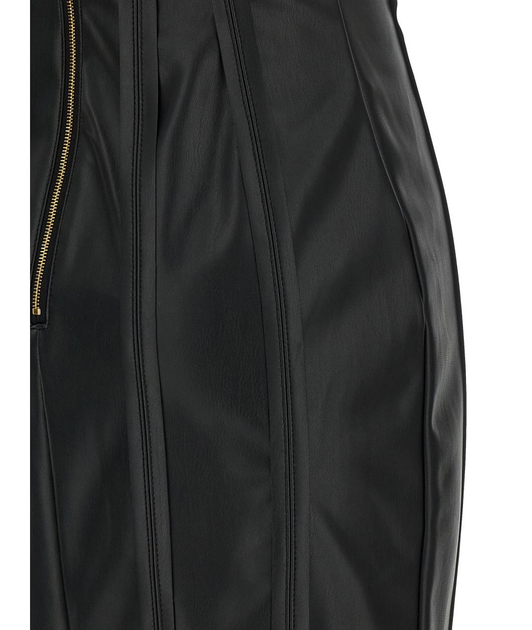 ELISABETTA FRANCHI Черное вискозное повседневное платье, фото 4