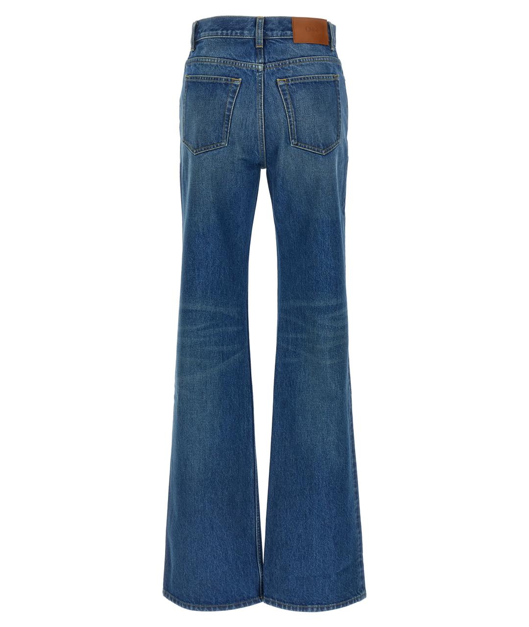 CHLOE Синие хлопковые джинсы клеш, фото 2