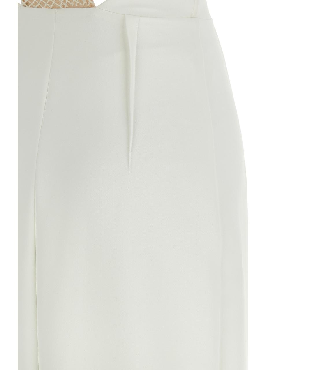 ELISABETTA FRANCHI Белое полиэстеровое вечернее платье, фото 4