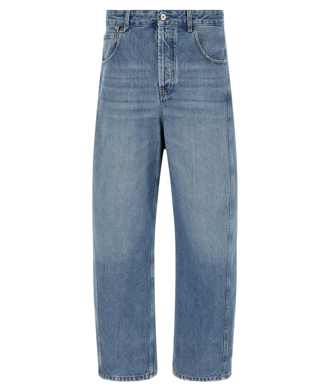 JACQUEMUS Синие хлопковые прямые джинсы, фото 1