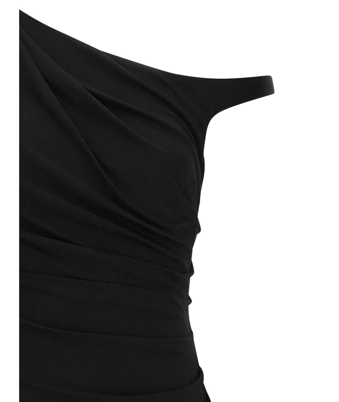 ELISABETTA FRANCHI Черное вискозное вечернее платье, фото 3