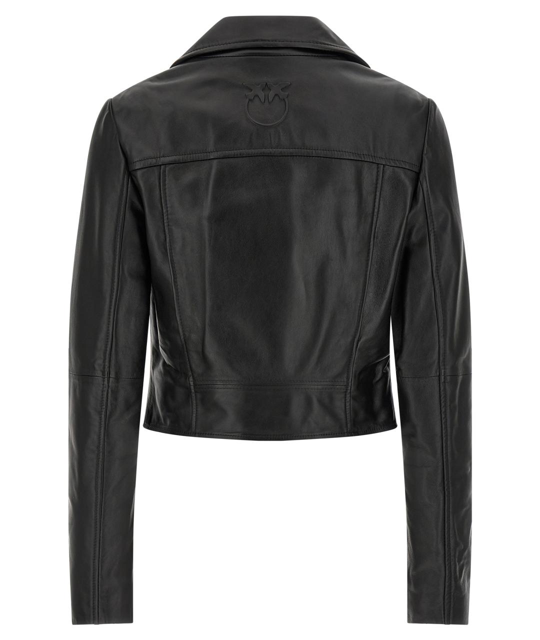 PINKO Черная кожаная куртка, фото 2