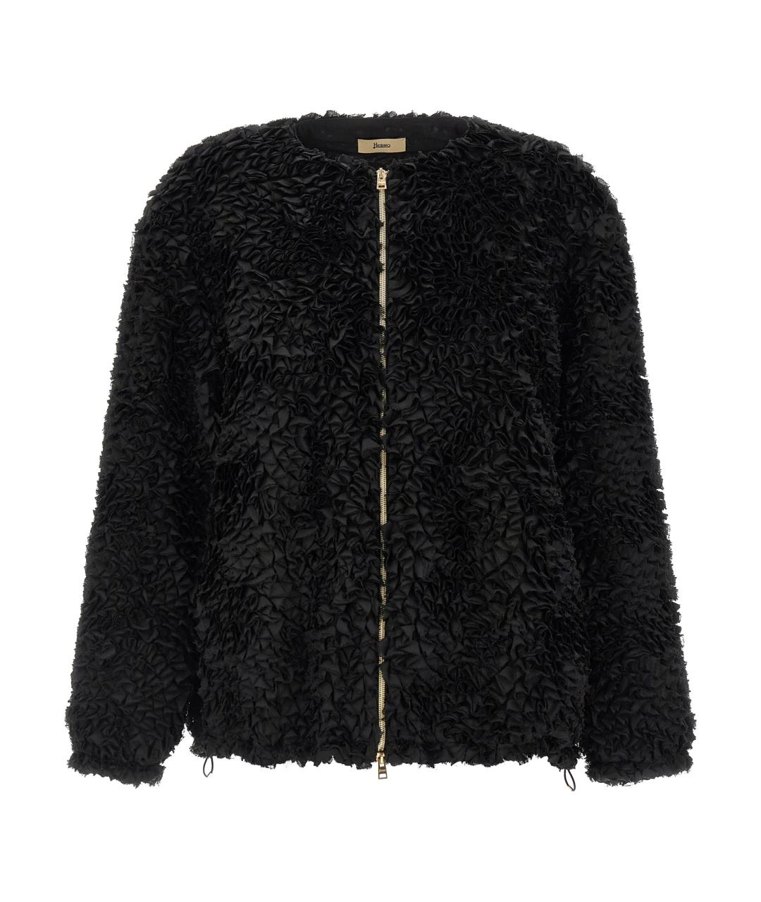 HERNO Черная полиэстеровая куртка, фото 1