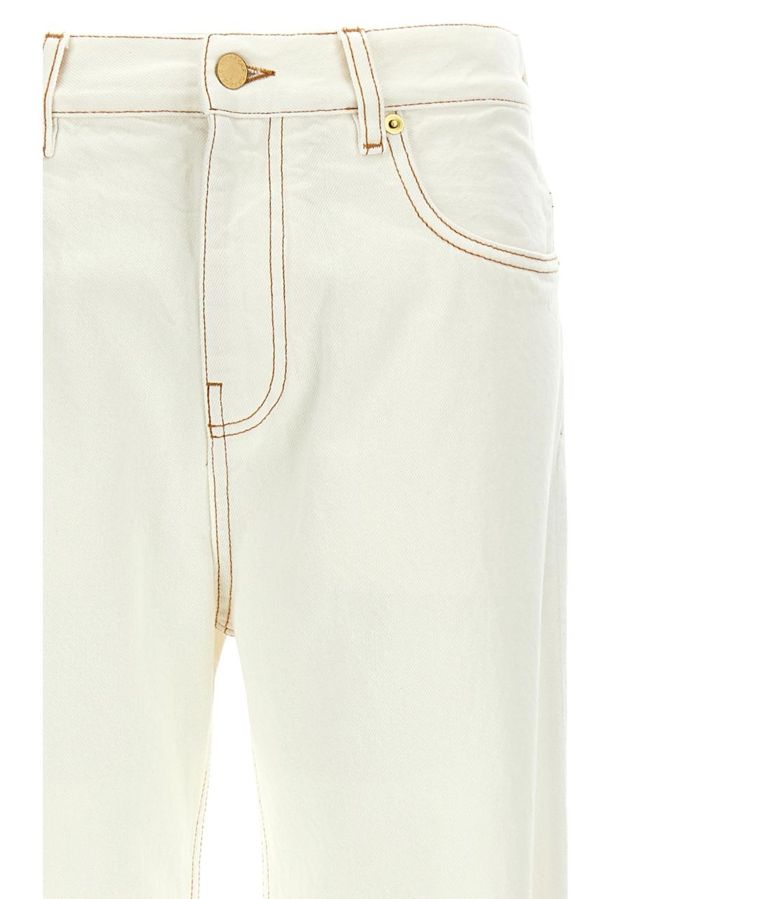 DARKPARK Белые хлопковые прямые джинсы, фото 3