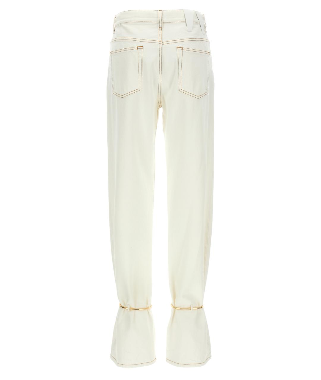 DARKPARK Белые хлопковые прямые джинсы, фото 2