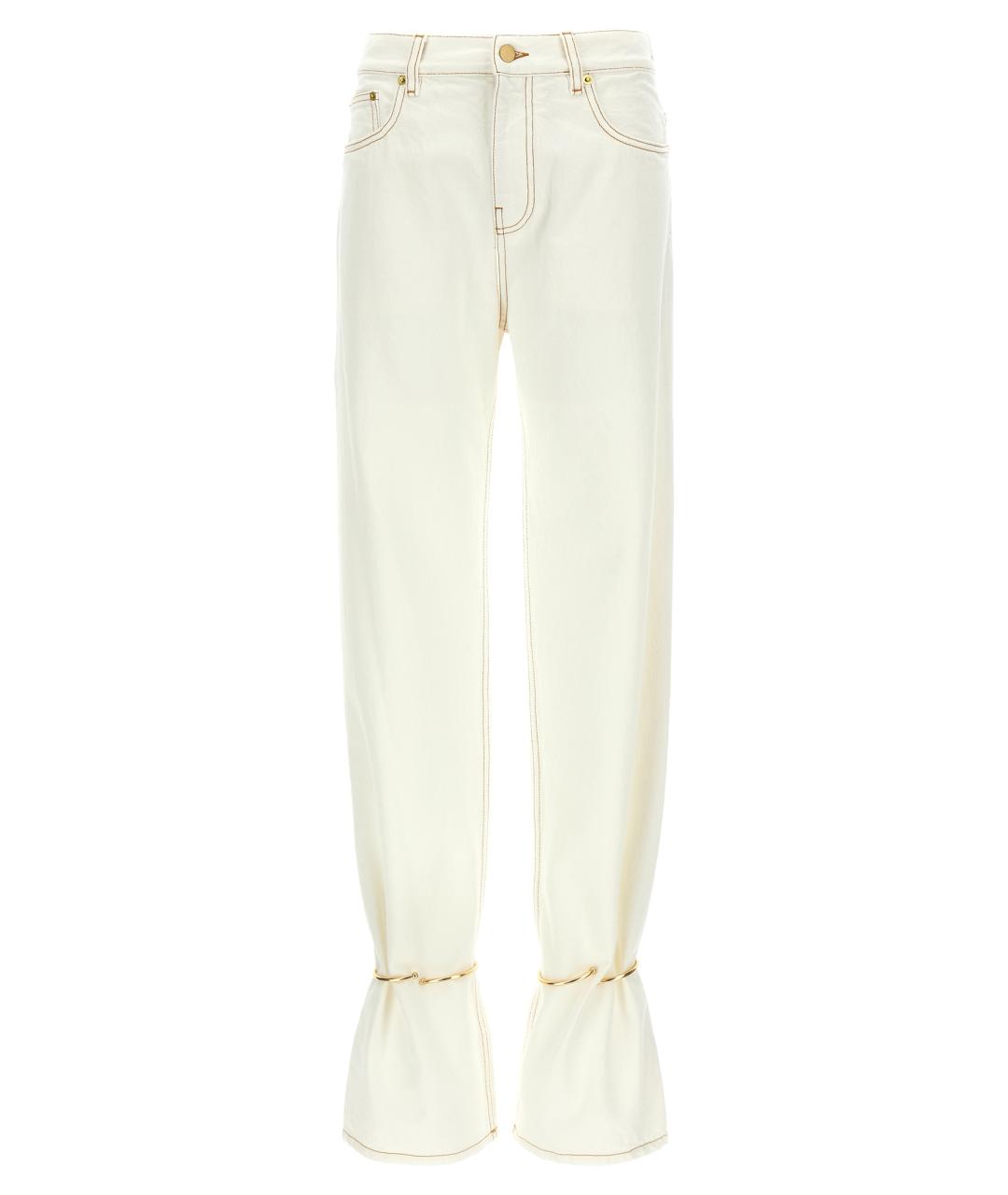 DARKPARK Белые хлопковые прямые джинсы, фото 1