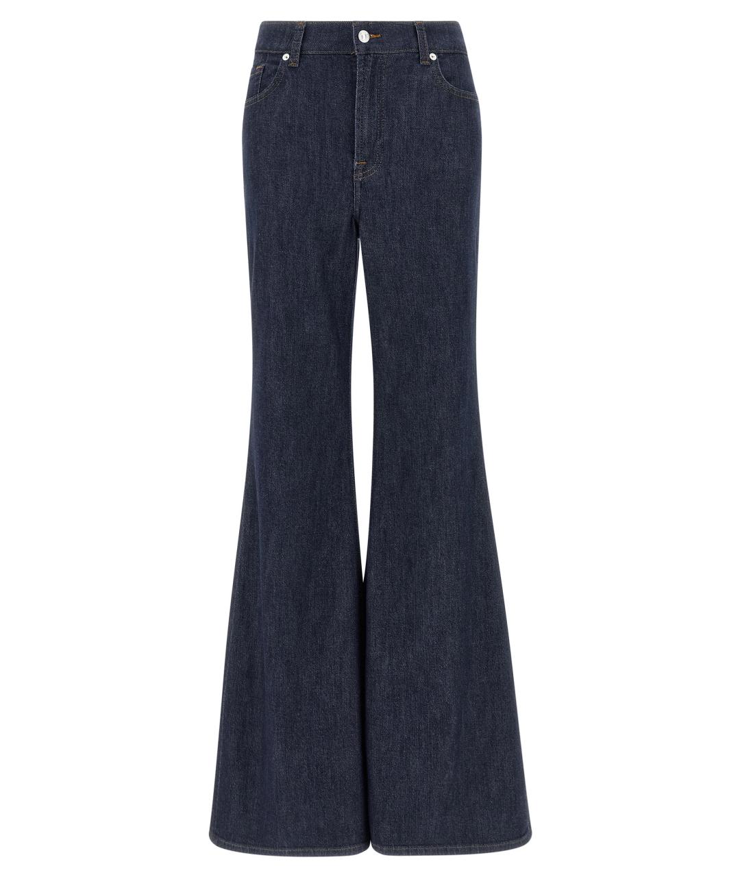 7 FOR ALL MANKIND Синие хлопковые прямые джинсы, фото 1
