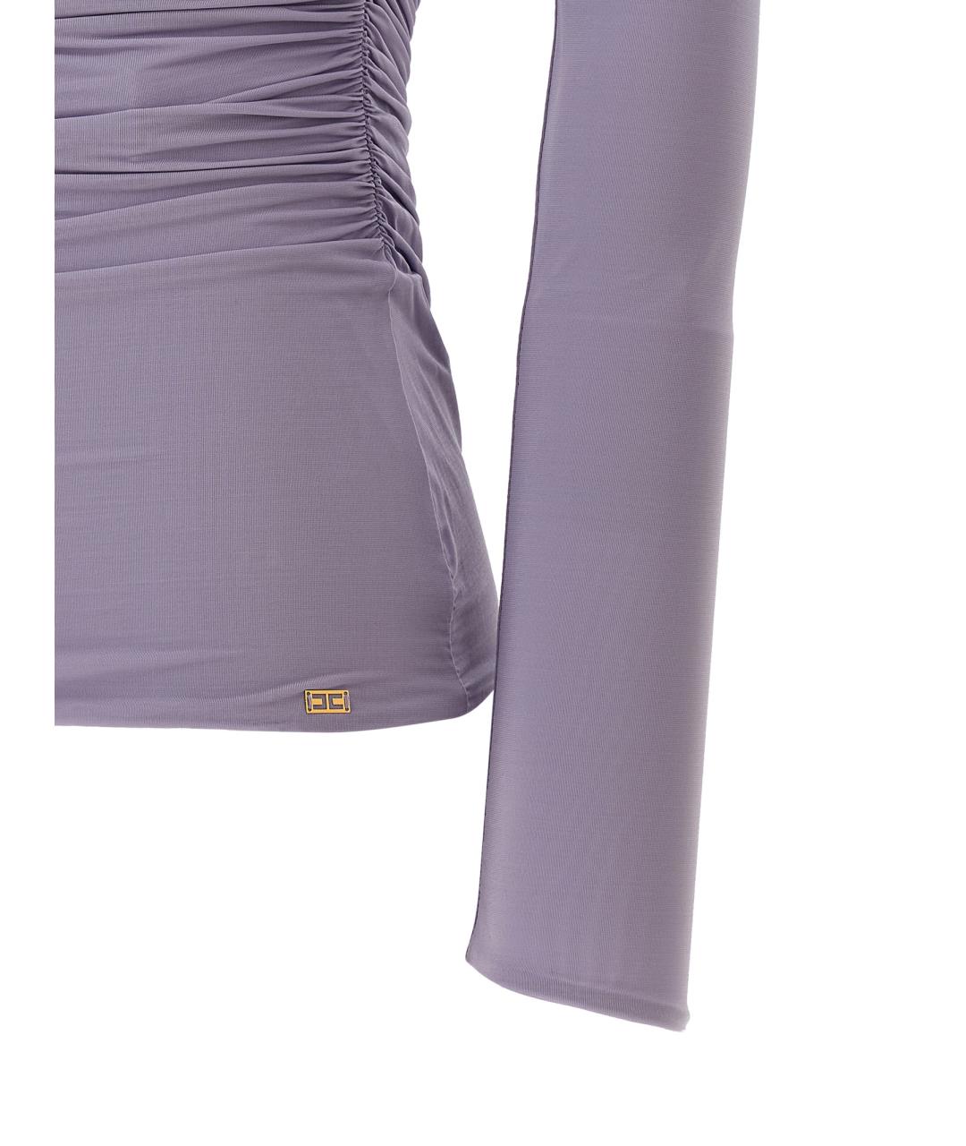 ELISABETTA FRANCHI Фиолетовая вискозная блузы, фото 4