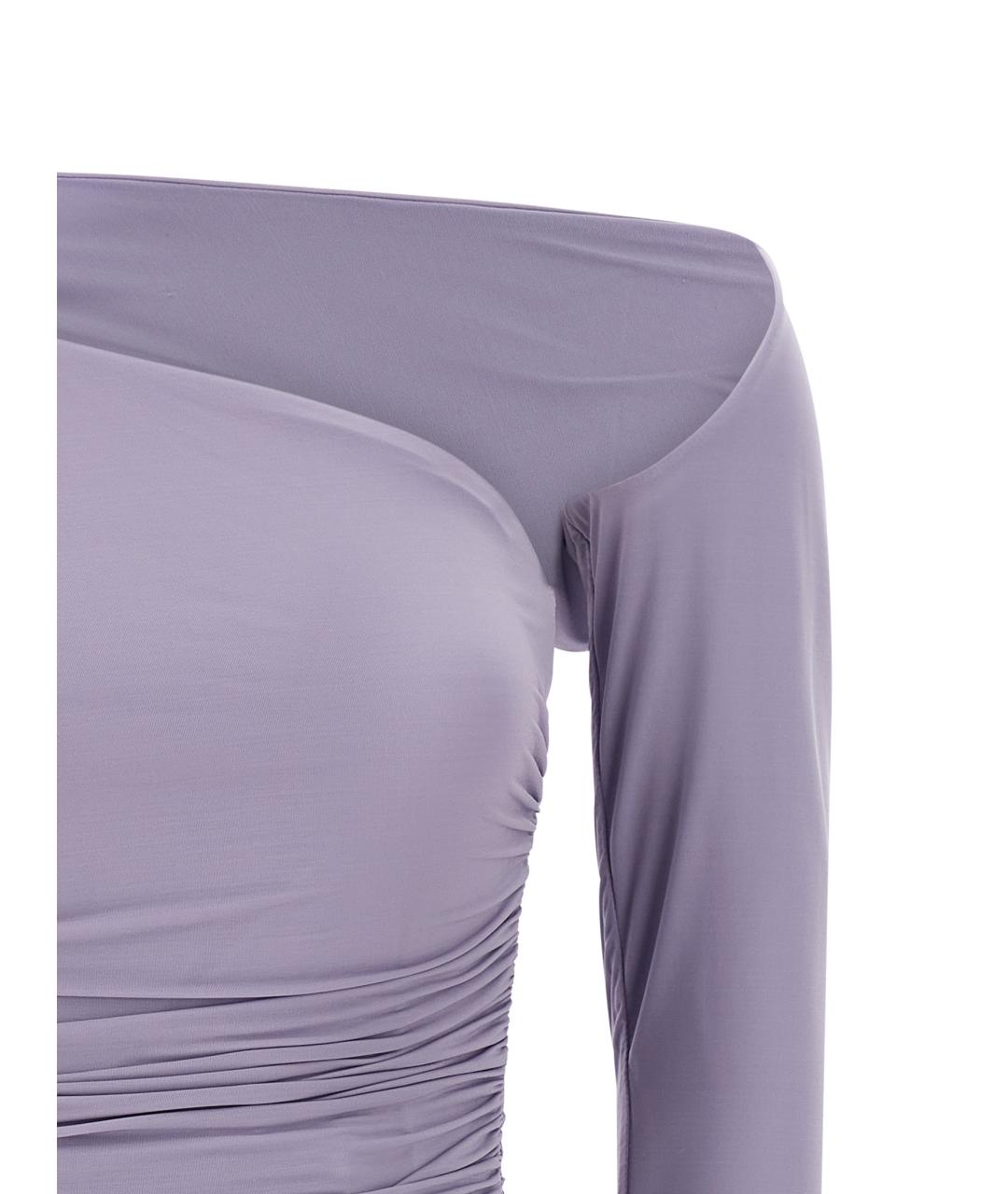 ELISABETTA FRANCHI Фиолетовая вискозная блузы, фото 3