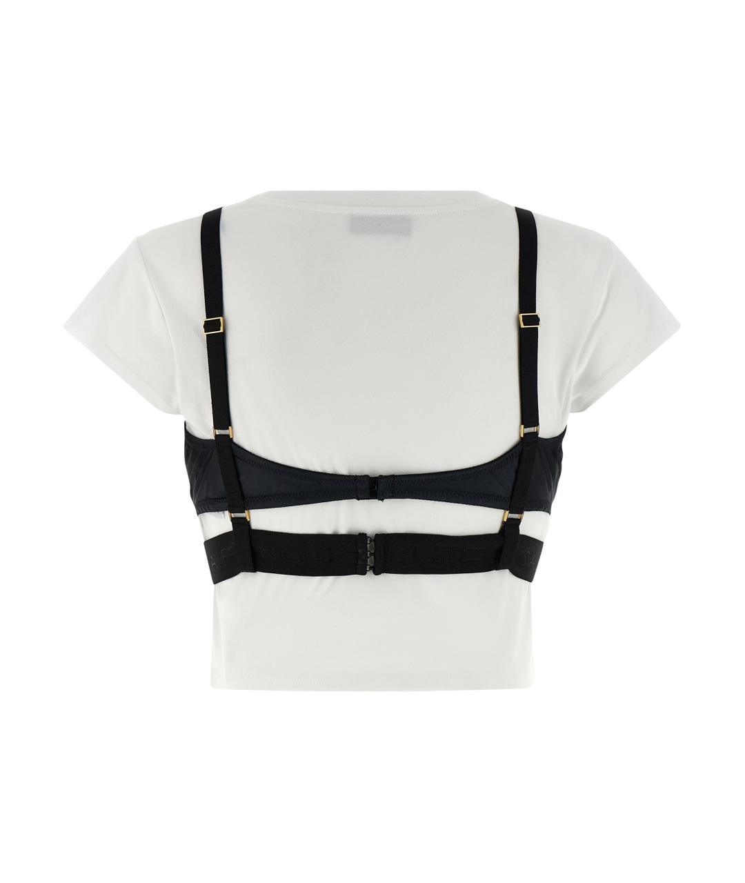 ELISABETTA FRANCHI Белая хлопковая футболка, фото 2