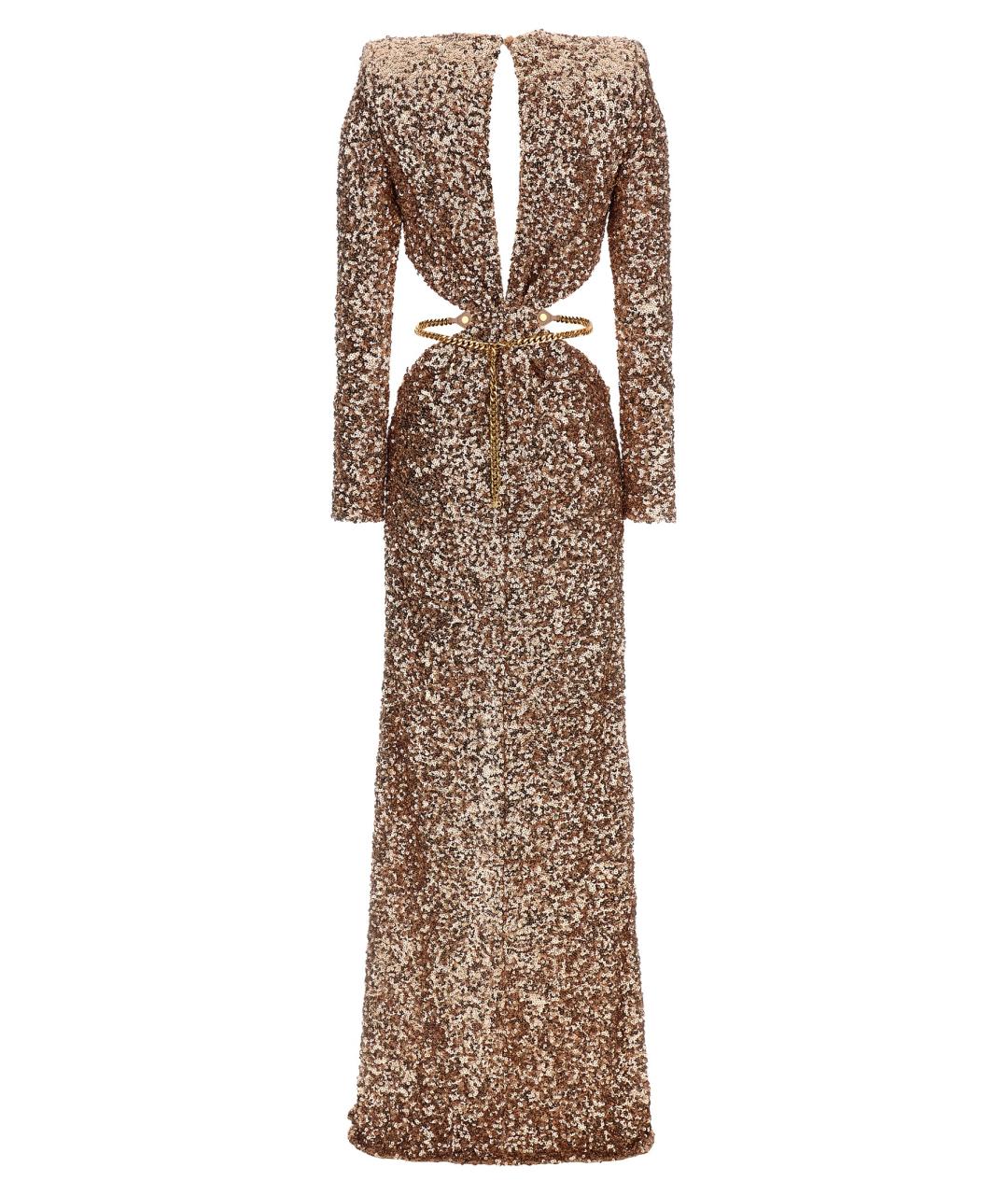 ELISABETTA FRANCHI Розовое полиэстеровое вечернее платье, фото 2