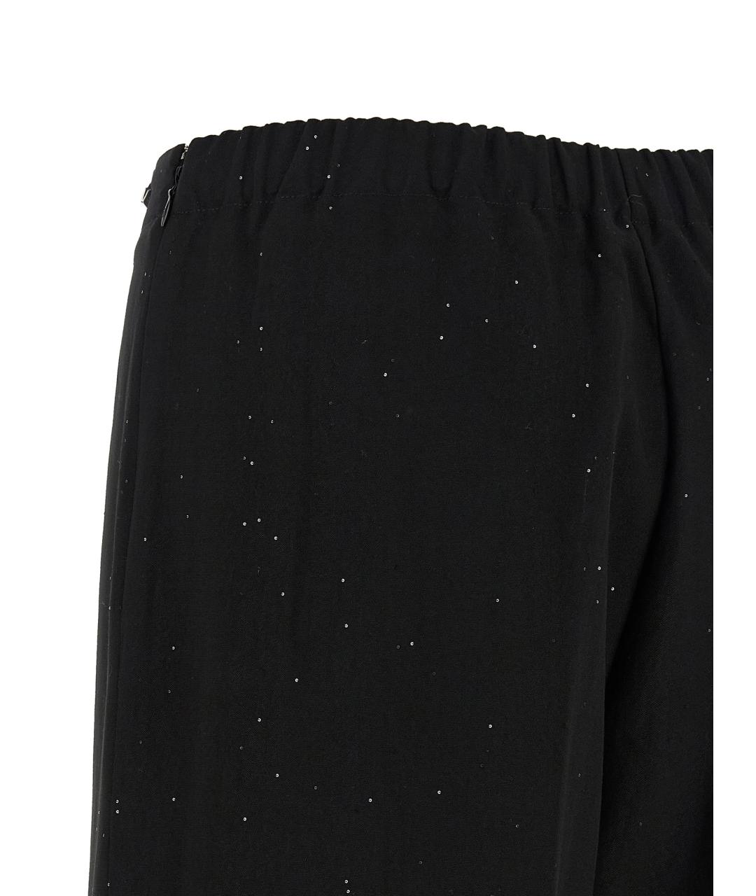 HERNO Черные вискозные прямые брюки, фото 4