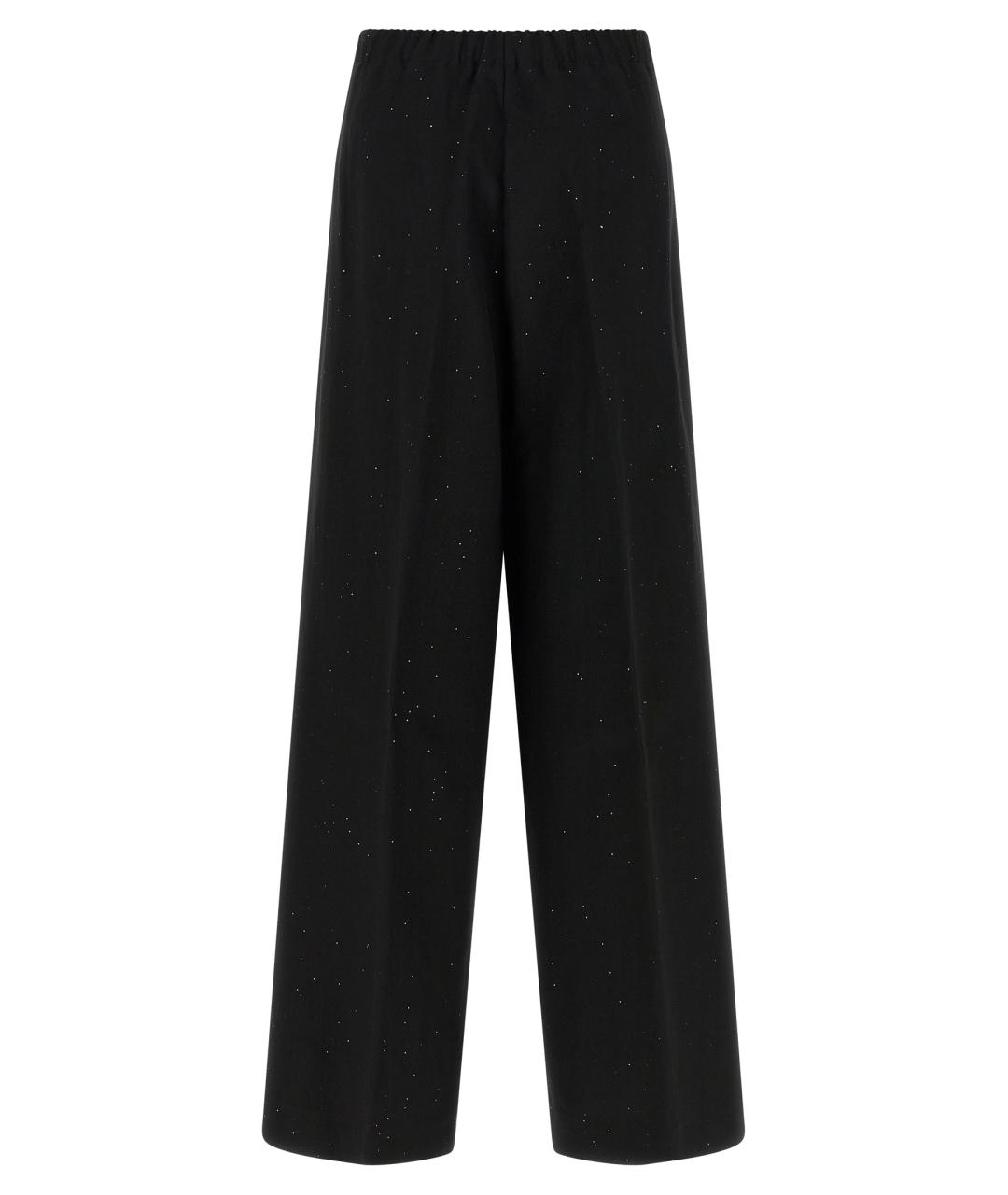 HERNO Черные вискозные прямые брюки, фото 2