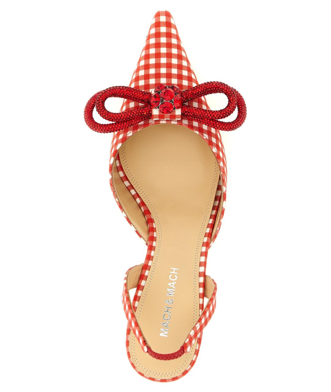MACH&MACH Красные текстильные туфли, фото 4