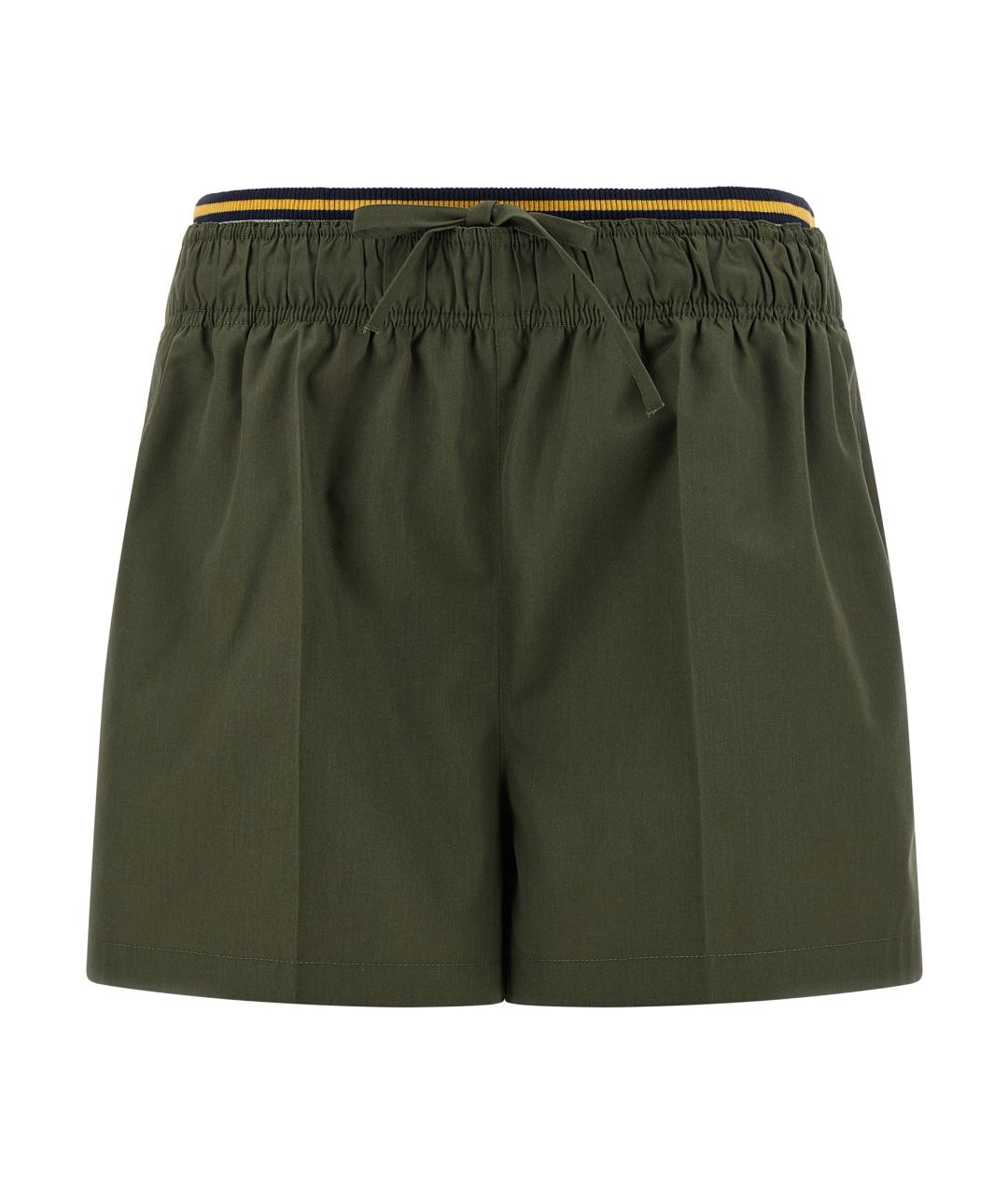 PRADA Зеленые полиэстеровые шорты, фото 1