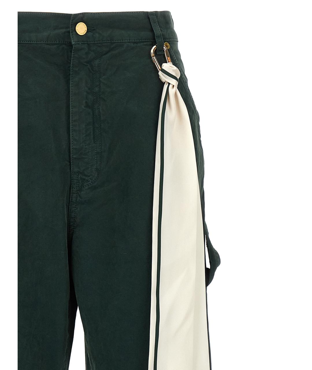 DARKPARK Зеленые хлопковые прямые джинсы, фото 3