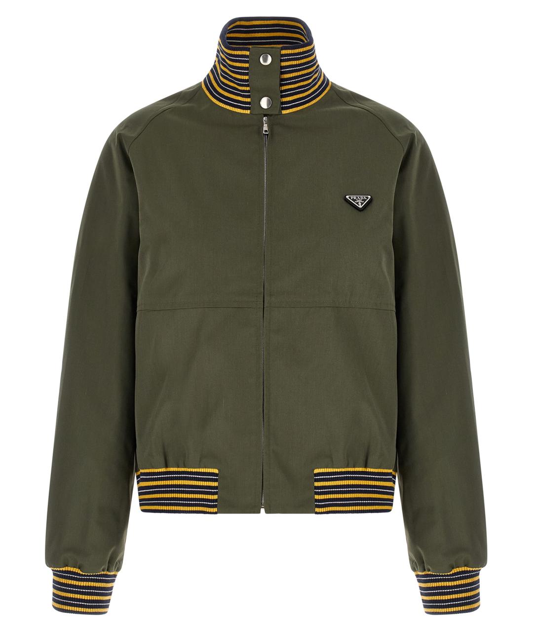 PRADA Зеленая хлопковая куртка, фото 1