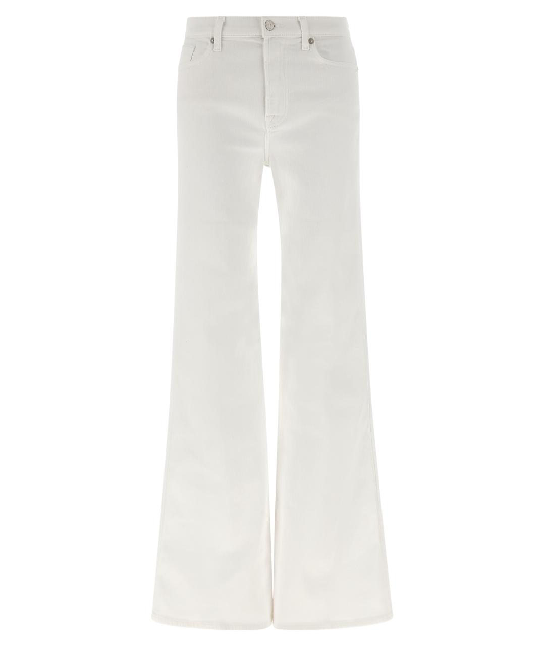 7 FOR ALL MANKIND Белые хлопковые прямые джинсы, фото 1