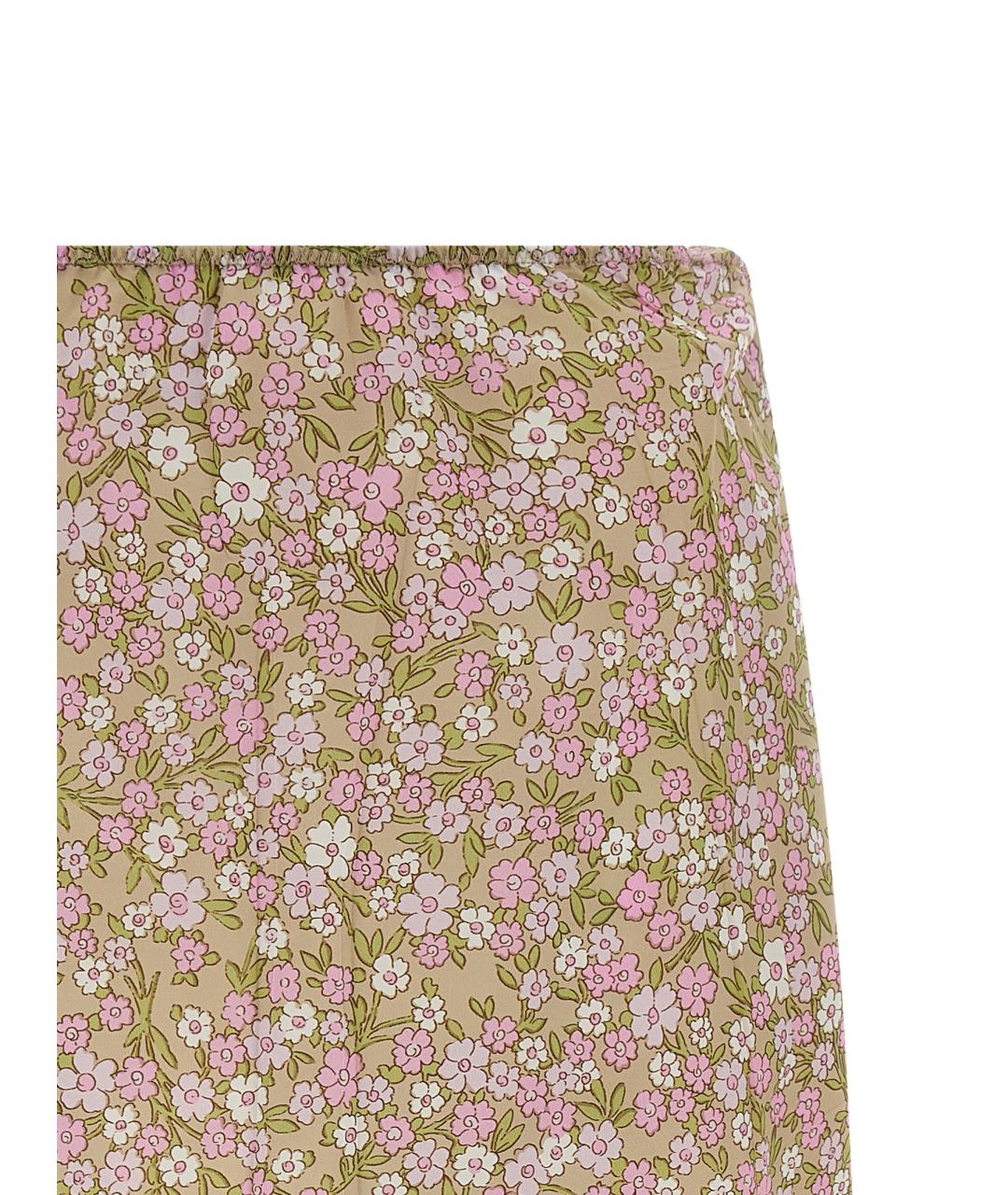 PRADA Мульти полиамидовая юбка миди, фото 3